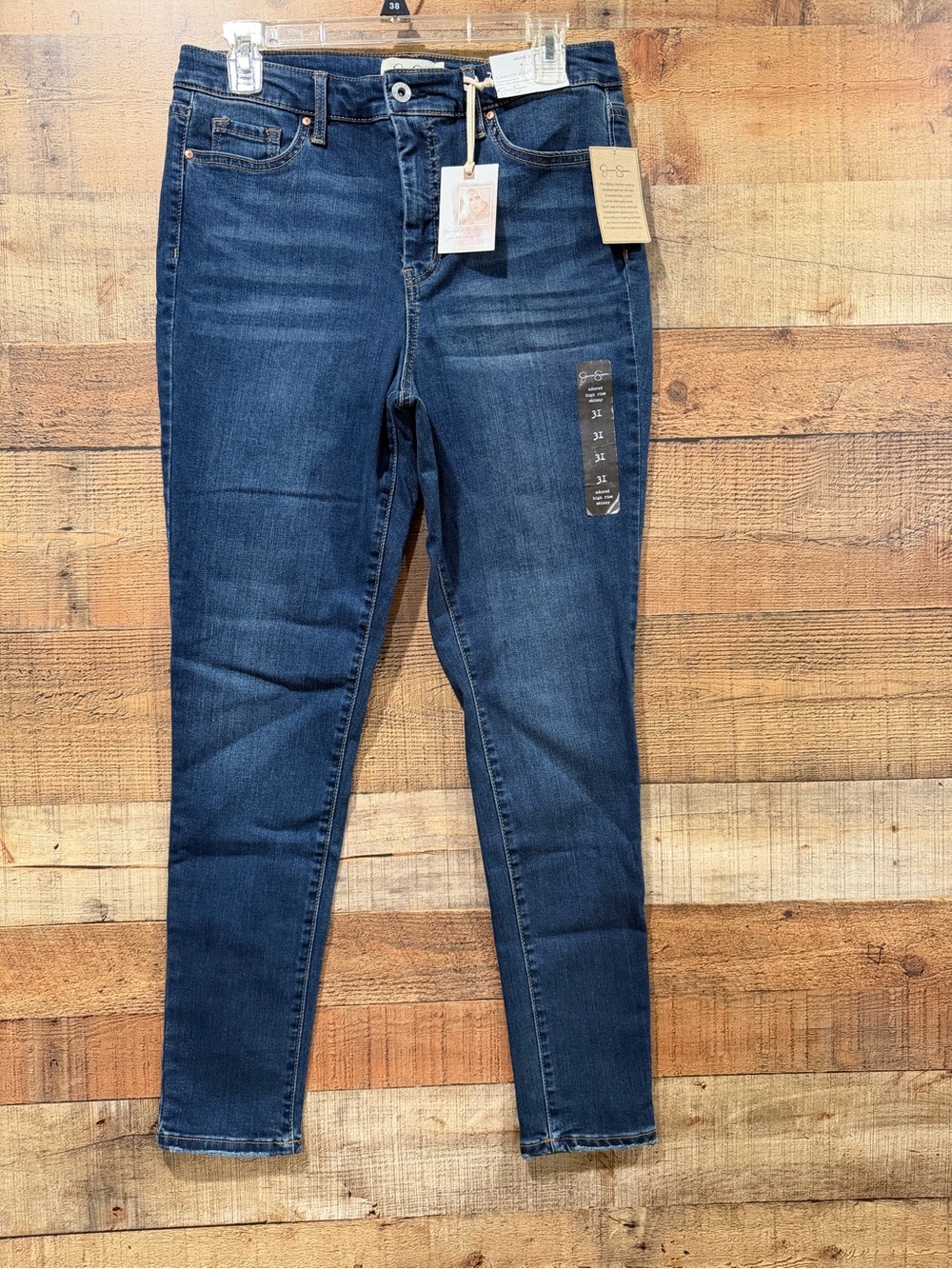 Jessica Simpson Mia Adored Indigo Super Stretch High Rise Skinny Jeans Size 31